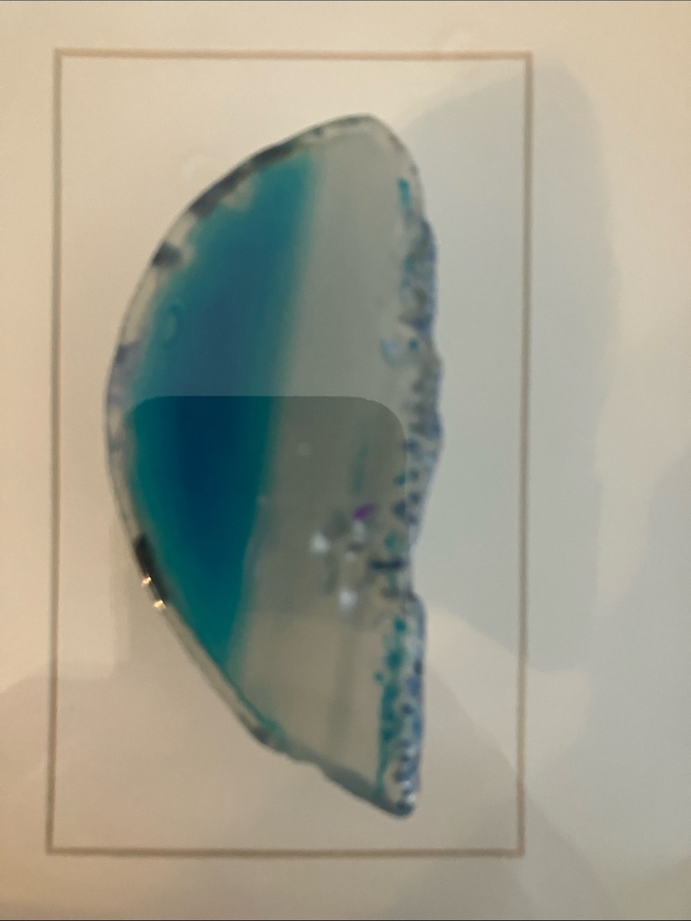 Framed Blue Agate Wall Accent